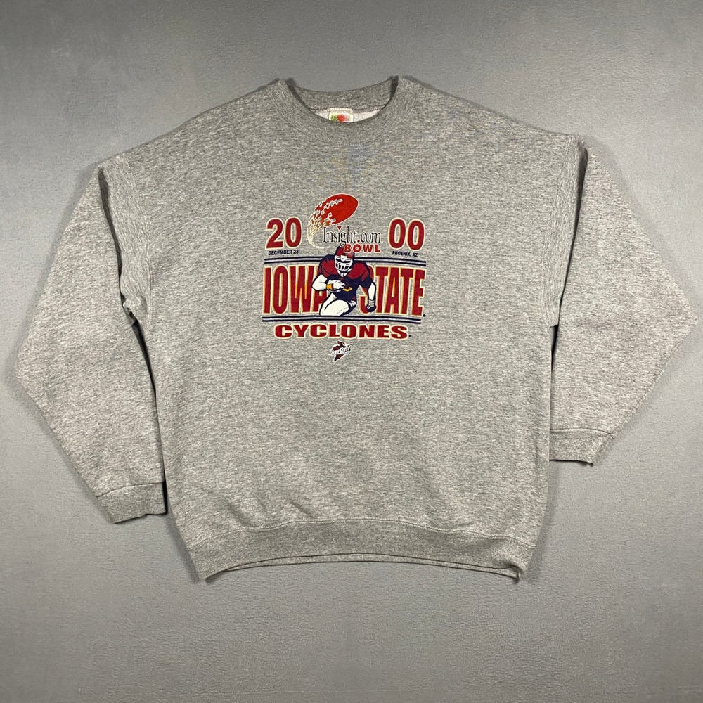 Iowa State Cyclones Mens XL 2000 Insight Bowl Fruit of the Loom Sweatshirt Gray